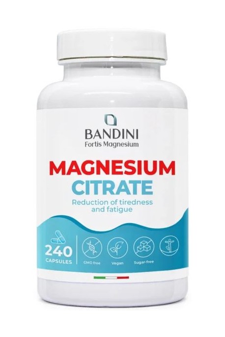 Магнезиев Цитрат 740mg - 240 капсули | Bandini Pharma - Италия