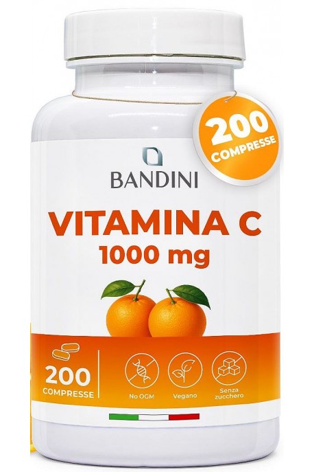 Витамин С 1000mg - 200 таблетки | Bandini Pharma - Италия