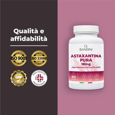Астаксантин 18mg - 90 капсули | Bandini Pharma - Италия