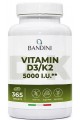 Витамин Д3 + К2 - 365 таблетки | Bandini Pharma - Италия