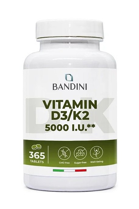 Витамин Д3 + К2 - 365 таблетки | Bandini Pharma - Италия