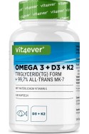 Омега 3 + D3 + K2 - 240 капсули | Vit4ever - Германия