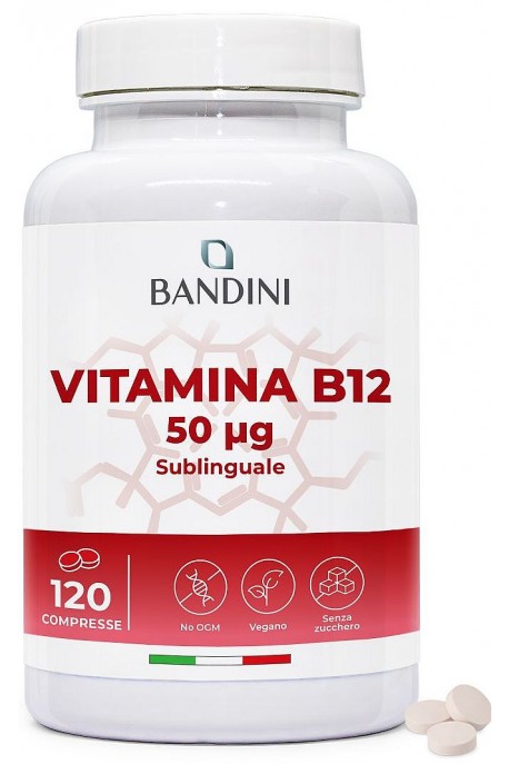 Сублингвален витамин B12 – 120 таблетки | Bandini Pharma - Италия