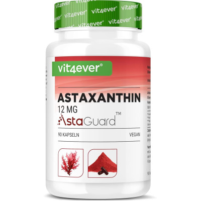 Астаксантин 12mg (AstaGuard®), 90 капсули | Vit4ever - Германия