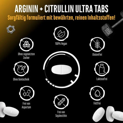 Аргинин + Цитрулин, 1100mg - 300 таблетки | German Elite Nutrition - Германия