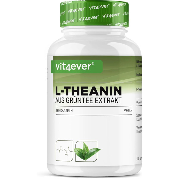 L-Теанин (екстракт от зелен чай) - 750 mg - 180 капсули | Vit4ever - Германия
