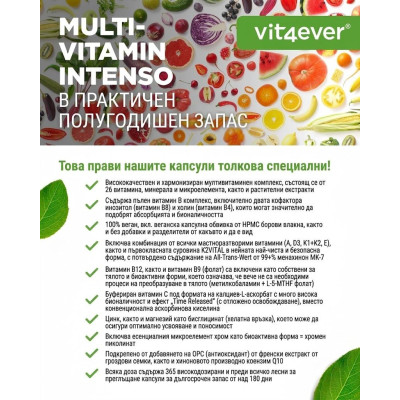 Мултивитамини Интенсо + Коензим Q10 - 365 капсули