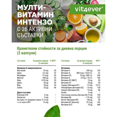 Мултивитамини Интенсо + Коензим Q10 - 365 капсули