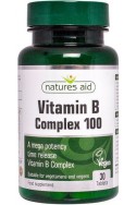 Витамини B-комплекс 100 + витамин С - 30 таблетки (с удължено освобождаване)