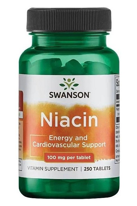 Витамин B-3 (Ниацин) Swanson 100mg - 250 таблетки