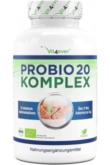 20 щамов пробиотик с био инулин - 180 капсули | Vit4ever