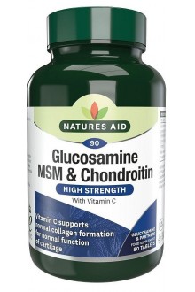 Глюкозамин сулфат, MSM, Хондроитин + Витамин C - 90 таблетки