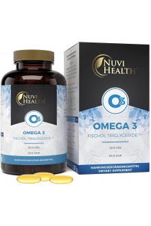 Рибено масло с висока концентрация на Омега-3 - 240 капсули | NUVI Health - Германия