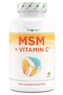 MSM 1000mg с натурално витамин С от Ацерола - 400 таблетки | Vit4ever - Германия