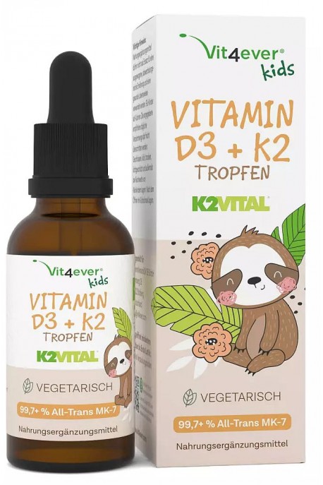 Витамин Д3 + Витамин К2 за деца на капки - 10мл | Vit4ever - Германия