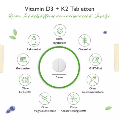 Витамин Д3 20,000 IU + Витамин К2 200mcg - 100 таблетки | Vit4ever - Германия
