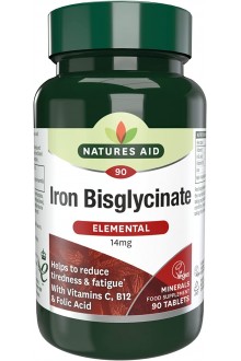Iron Bisglycinate - Желязо + витамин C, B12 и фолиева киселина - 90 таблетки