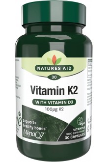 К2 (Mena Q-7), 100mcg с витамин D3 (400IU) - 30 капсули