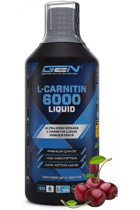 Л-карнитин 6000mg с витамин Б6 (череша) - 1 литър