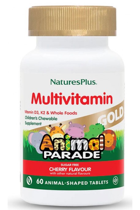 Мултивитамини с пробиотик Animal Parade – 60 таблетки (череша)