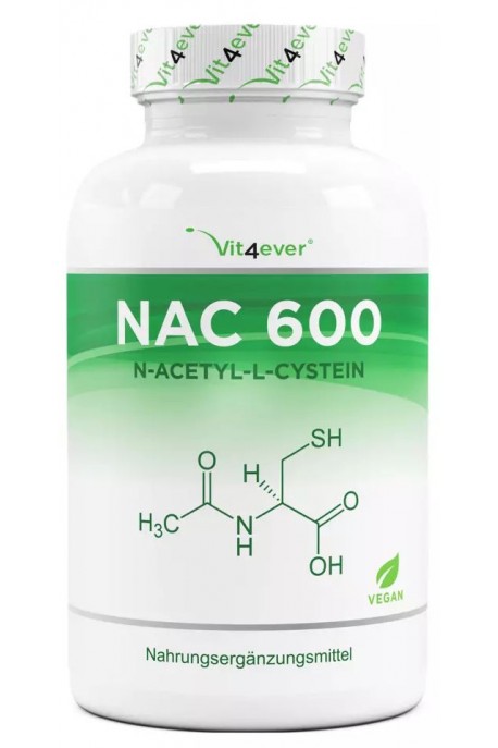 NAC (N-Acetyl-L-Cystein) 600mg - 180 капсули | Vit4ever - Германия