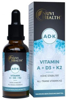 Витамини К2 + D3 + А - 1700 капки | NUVI Health