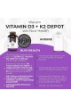 Витамин Д3 20,000IU + Витамин К2 200mcg - 180 таблетки