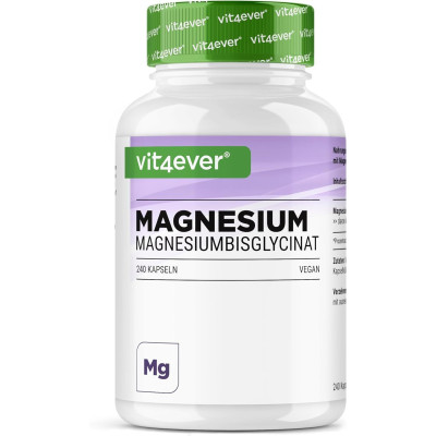 Магнезиев бисглицинат 775mg - 240 капсули | Vit4ever