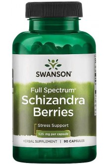 Шизандра (плодове) 525 mg - 90 капсули | Swanson - САЩ
