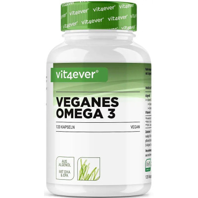 Омега-3 от водорасли (EPA и DHA), 500mg - 120 капсули - Vit4ever - Германия