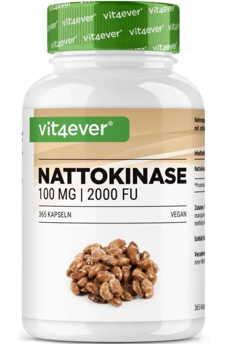 Натокиназа 100mg | 2000FU - 365 капсули | Vit4ever - Germany