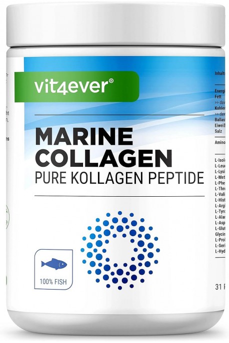 Морски колаген хидролизиран пептиди - 500гр. | Vit4ever - Германия