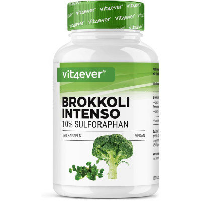 Екстракт от броколи 600mg с пиперин - 180 таблетки | Vit4ever - Германия