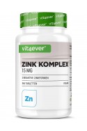 Цинк комплекс (бисглицинат, глюконат, цитрат) 15mg - 365 таблетки | Vit4ever - Германия