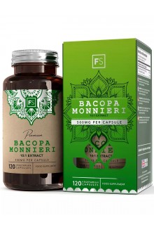 Бакопа Мониери 10:1 екстракт 500ng - 120 капсули | Focus Supplements - UK