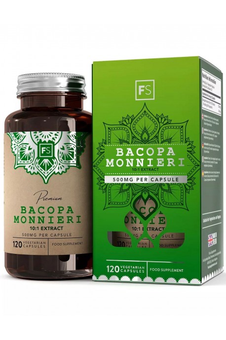 Бакопа Мониери 10:1 екстракт 500ng - 120 капсули | Focus Supplements - UK