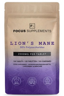 Херициум лъвска грива 2000mg (50:1 екстракт) - 120 таблетки | Focus Supplements - UK