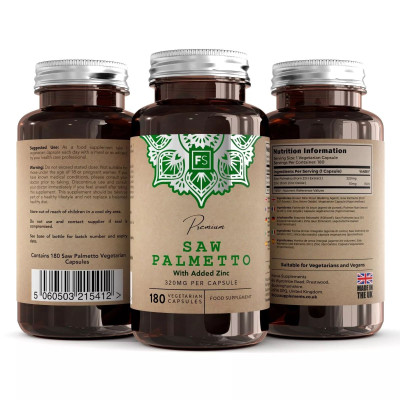Сао палмето екстракт и цинк - 360 капсули | Focus Supplements UK