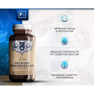 Уридин Монофосфат 300mg - 60 капсули | Focus Supplements - UK