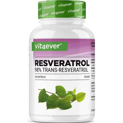 Ресвератрол (Транс-Ресвератрол) 500mg - 60 капсули  | Vit4ever - Germany