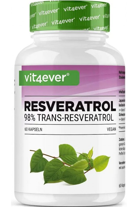 Ресвератрол (Транс-Ресвератрол) 500mg - 60 капсули | Vit4ever - Germany
