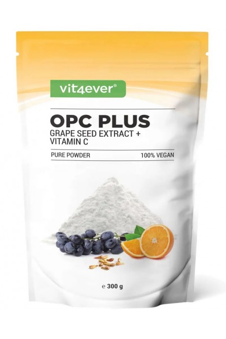 Екстракт от гроздови семки OPC + витамин C на прах, 300gr | Vit4ever - Германия