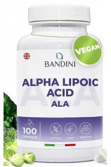 Aлфа-липоева киселина (ALA R-форма) 200mg - 100 капсули | Bandini Pharma - Италия