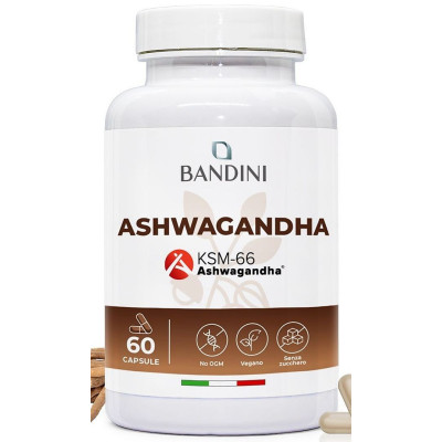 Ашваганда (KSM-66) 500mg - 60 капсули | Bandini Pharma - Италия