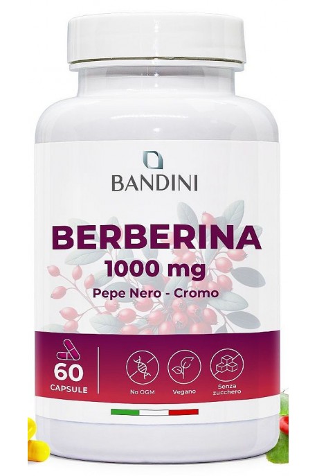Берберин 1000mg с хром и пиперин - 60 капсули | Bandini Pharma - Италия
