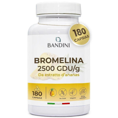 Бромелаин 500mg (5000 GDU/g) - 200 таблетки | Bandini Pharma - Италия