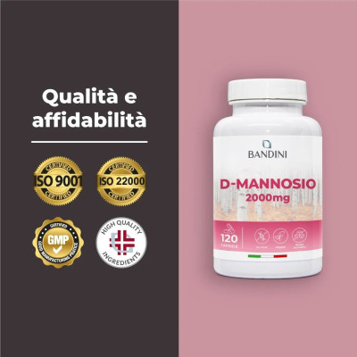 Д-маноза 667mg - 120 капсули | Bandini Pharma - Италия