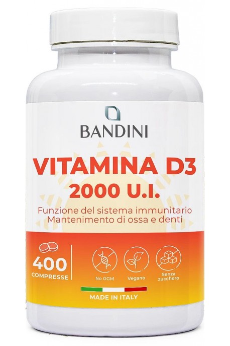 Витамин Д3 2000IU - 365 меки капсули | Bandini Pharma - Италия