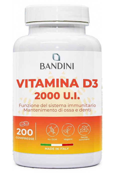 Витамин Д3 2000IU - 365 меки капсули | Bandini Pharma - Италия