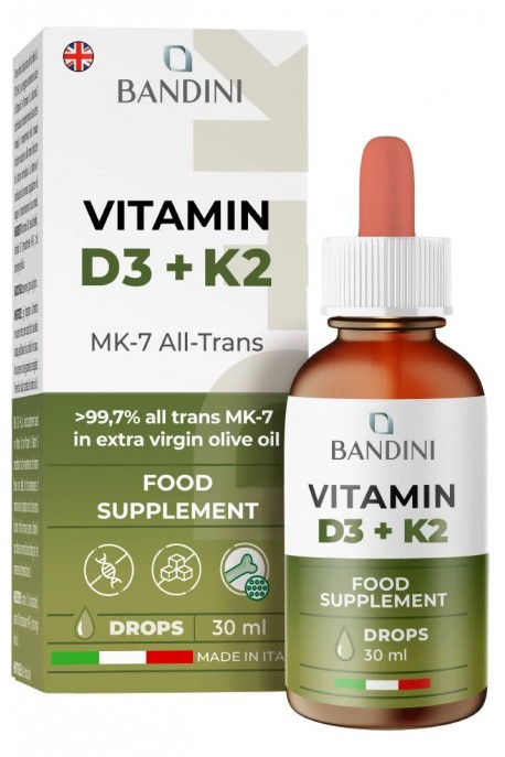 Витамин Д3 1000IU + К2 100mcg на капка - 30 ml | Bandini Pharma - Италия
